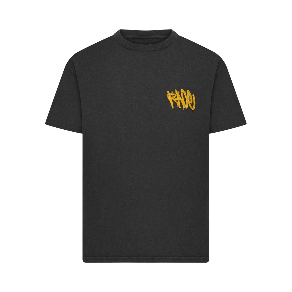 Mister Tee - Street Race Vintage Heavy Loose Heren Tshirt - Zwart
